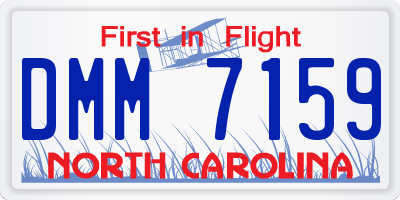 NC license plate DMM7159