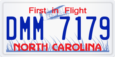 NC license plate DMM7179