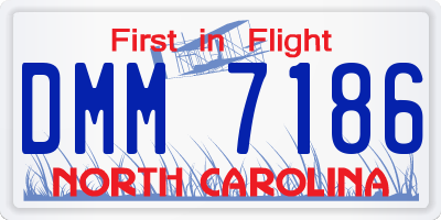 NC license plate DMM7186