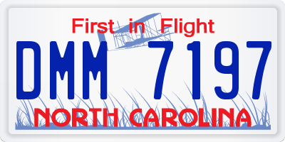 NC license plate DMM7197