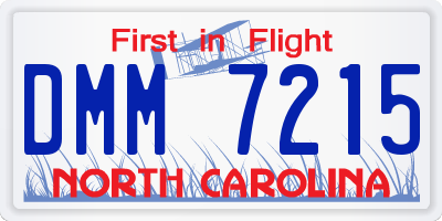 NC license plate DMM7215