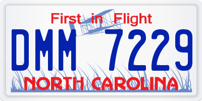 NC license plate DMM7229