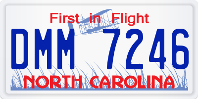 NC license plate DMM7246