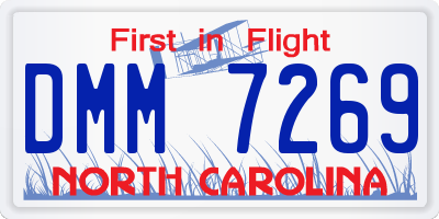 NC license plate DMM7269