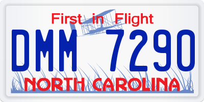 NC license plate DMM7290