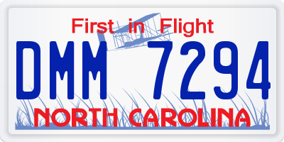 NC license plate DMM7294