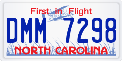 NC license plate DMM7298