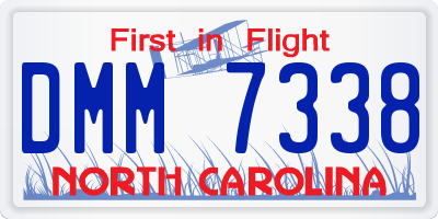 NC license plate DMM7338
