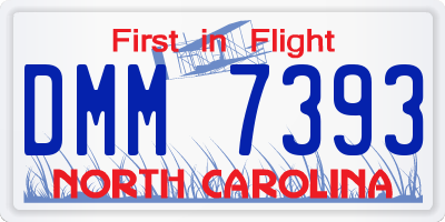 NC license plate DMM7393