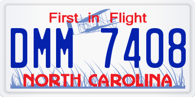 NC license plate DMM7408
