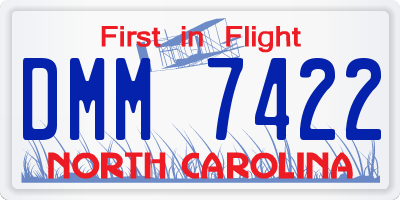 NC license plate DMM7422