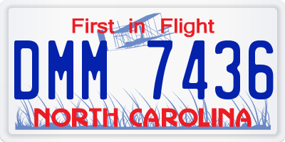 NC license plate DMM7436