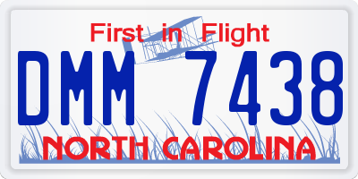 NC license plate DMM7438