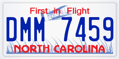 NC license plate DMM7459