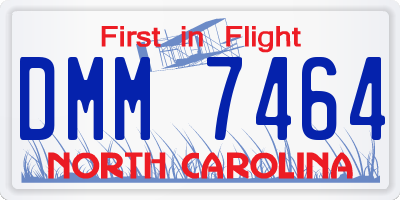 NC license plate DMM7464