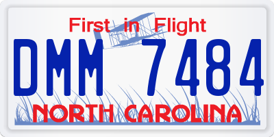 NC license plate DMM7484