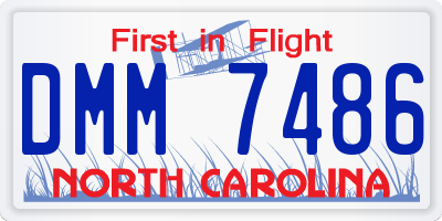 NC license plate DMM7486