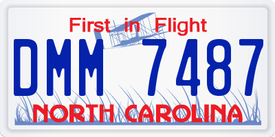 NC license plate DMM7487