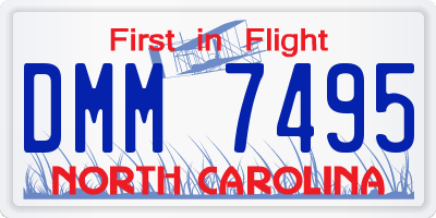 NC license plate DMM7495
