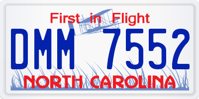 NC license plate DMM7552
