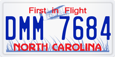 NC license plate DMM7684