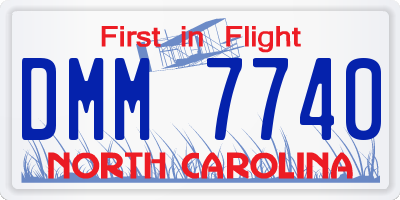 NC license plate DMM7740