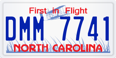 NC license plate DMM7741