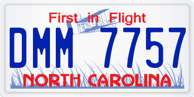 NC license plate DMM7757
