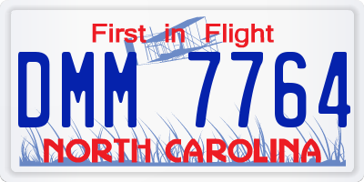 NC license plate DMM7764