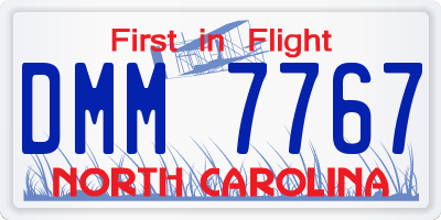 NC license plate DMM7767