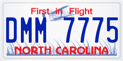NC license plate DMM7775