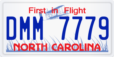 NC license plate DMM7779