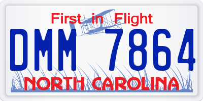 NC license plate DMM7864