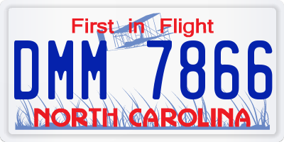 NC license plate DMM7866