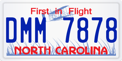 NC license plate DMM7878