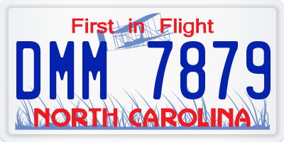 NC license plate DMM7879