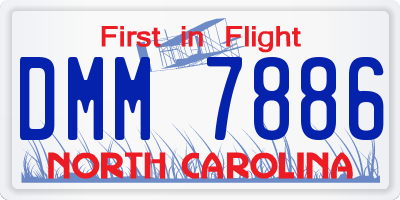 NC license plate DMM7886