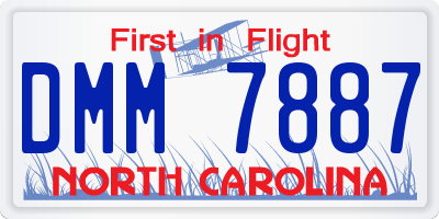 NC license plate DMM7887