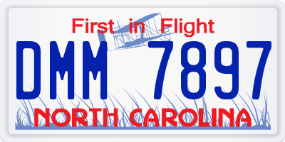 NC license plate DMM7897