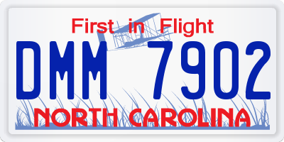 NC license plate DMM7902