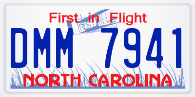NC license plate DMM7941
