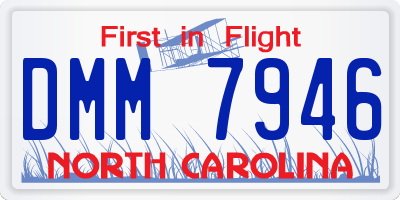 NC license plate DMM7946
