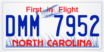 NC license plate DMM7952