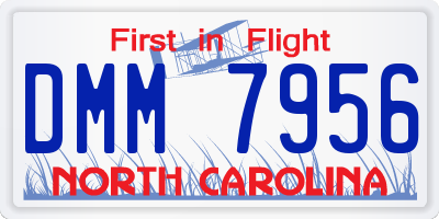 NC license plate DMM7956
