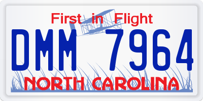 NC license plate DMM7964