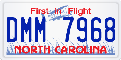 NC license plate DMM7968