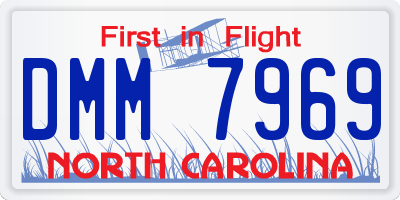 NC license plate DMM7969
