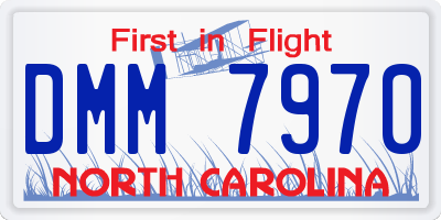 NC license plate DMM7970
