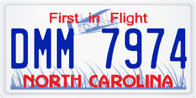 NC license plate DMM7974
