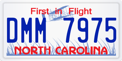 NC license plate DMM7975